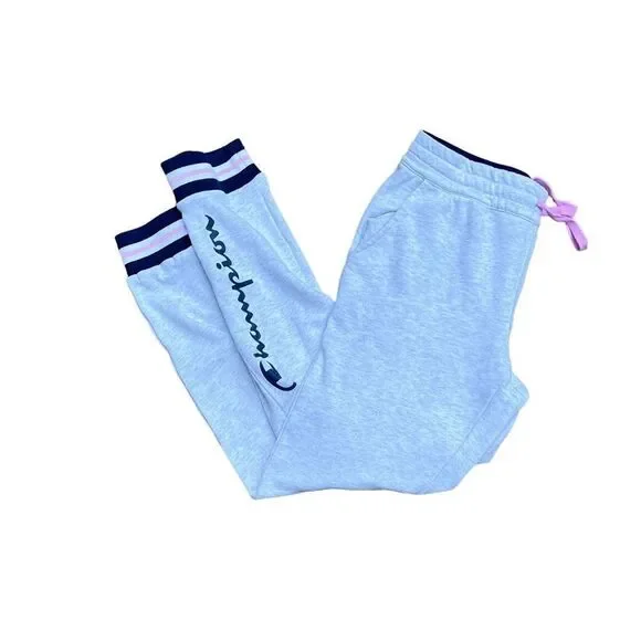 CHAMPION Light Grey Drawstring Sweatpants W/ Cinched Ankles Size M - Picture 1 of 5